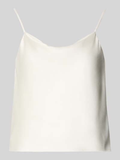 Produktfoto, Trägertop aus Satin mit Wasserfall-Ausschnitt von Jake*s Cocktail, satyna, krój regular fit, cienkie ramiączka, długość tyłu w rozmiarze 36: 29 cm, kolor jasny, gładka faktura