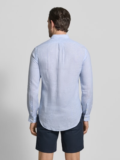 Polo Ralph Lauren Koszula casualowa o kroju slim fit z czystego lnu Jasnoniebieski 5