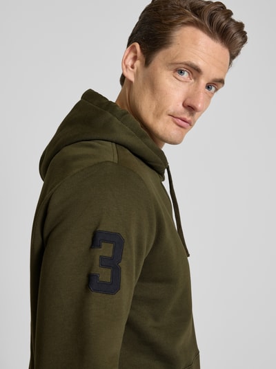 Polo Ralph Lauren Hoodie met logostitching en kangoeroezak Olijfgroen - 3