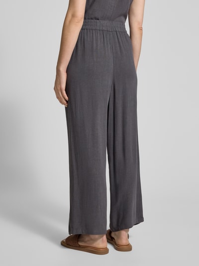 Jake*s Casual Wide Leg Stoffhose mit elastischem Bund Dunkelgrau 5