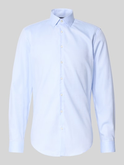 Jake*s Koszula biznesowa o kroju slim fit z kołnierzykiem typu kent Błękitny 2