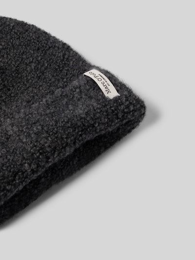 Marc O'Polo Mütze aus Woll-Alpaka-Mix Dunkelgrau Melange 2