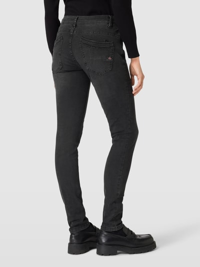 Buena Vista Skinny fit jeans met effen design en used-look Zwart - 5