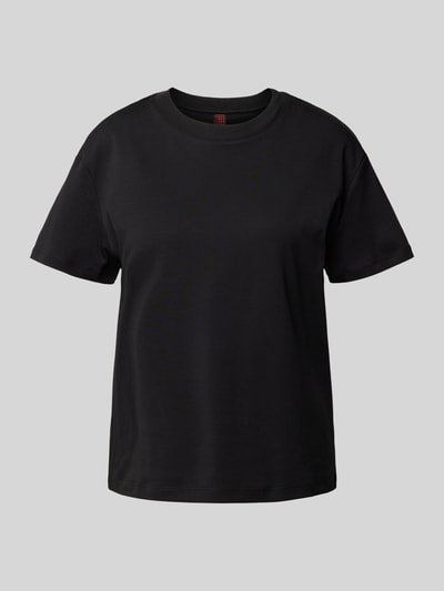 Stefanel T-Shirt mit Rundhalsausschnitt Black 2