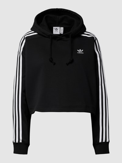 adidas Originals Cropped Hoodie mit Label-Stitching Black 2