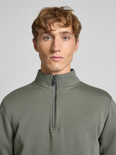 Only & Sons Regular Fit Troyer aus Baumwoll-Mix Modell 'CERES' Hellgrau 3