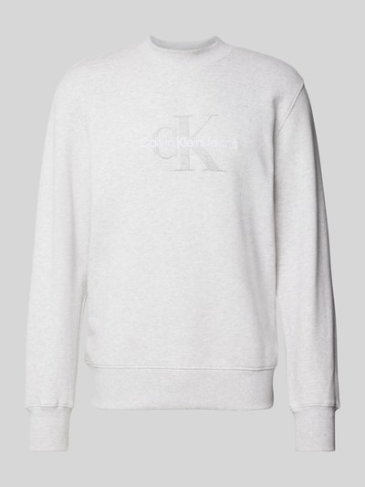 Calvin Klein Jeans Sweatshirt mit Label-Stitching Beige Melange 2