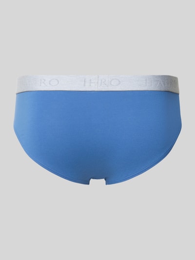 Hanro Slip met elastische band met logo in een set van 2 stuks Marineblauw - 3