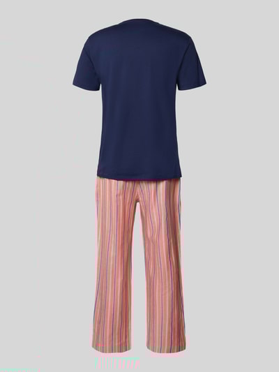 Polo Ralph Lauren Underwear Relaxed Fit Pyjama Set mit Logo-Stitching Modell 'Sleep' Marine 3
