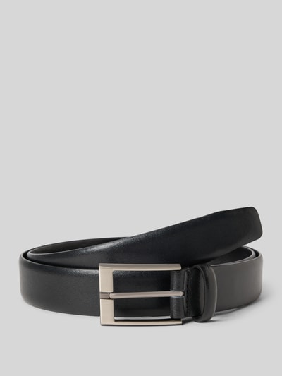 Produktfoto, Gürtel aus Leder-Mix von Montego für Herren, gerade Passform, schwarze Oberfläche, Pinschließe, Breite 4 cm, Größe 110