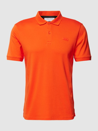 CK Calvin Klein Slim fit poloshirt van katoen met labeldetail Oranje - 2