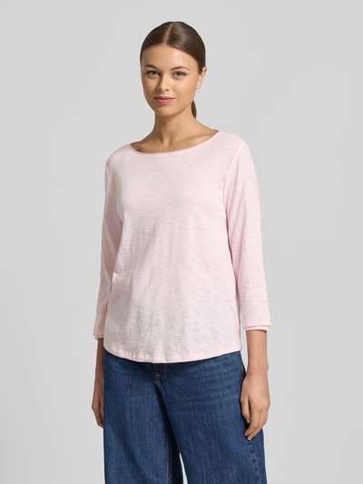 s.Oliver RED LABEL Krój regular fit koszulka z rękawem 3/4 z czystej bawełny Różowy 4