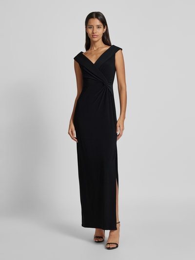 Lauren Ralph Lauren Abendkleid mit Knotendetail Modell 'LEONIDAS' Black 4