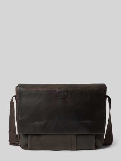 Strellson Schoudertas van echt leer  Donkerbruin - 2