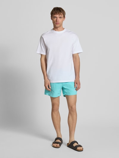 CHAMPION Regular fit zwembroek met labelstitching Aquablauw - 1