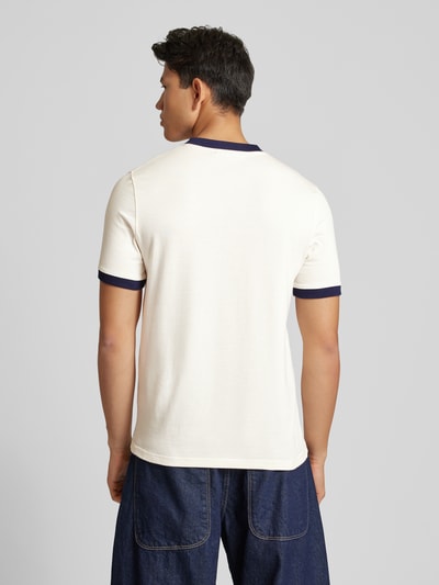 SERGIO TACCHINI T-Shirt mit Logo-Stitching Modell 'MASTER' Offwhite 5