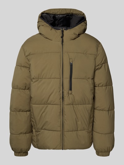 Tom Tailor Denim Gewatteerd regular fit jack met capuchon Olijfgroen - 2