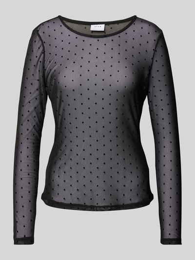 Vila Longsleeve im semitransparenten Design Modell 'MESSANA' Black 2