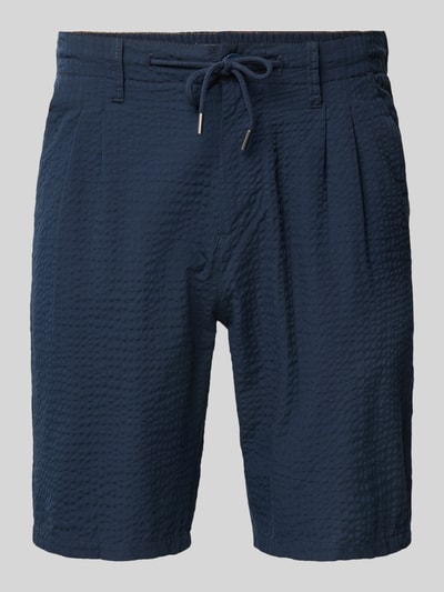 Only & Sons Regular fit korte broek met structuurmotief, model 'LEO LIFE' Marineblauw - 2