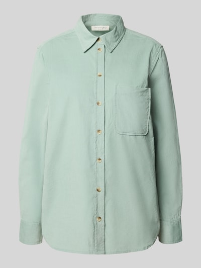 Christian Berg Woman Relaxed Fit Hemdbluse in Cord-Optik mit Brusttasche Helltuerkis 2