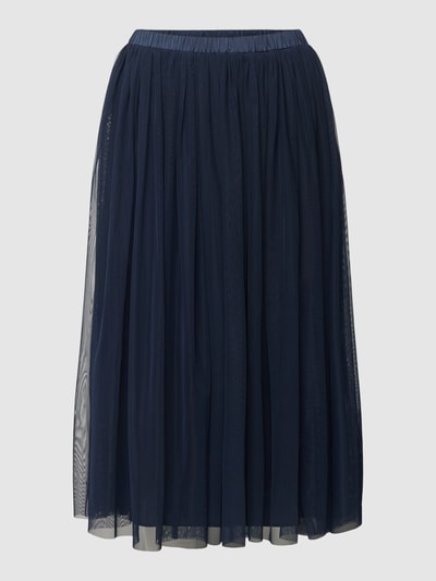 Jake*s Cocktail Midirok van mesh met elastische band Donkerblauw gemêleerd - 2