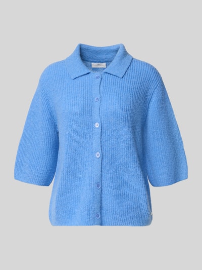 Fynch-Hatton Kardigan z dzianiny z wykładanym kołnierzem Królewski niebieski 2