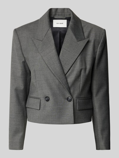 Ivy Oak Blazer met reverskraag, model 'JENNY' Donkergrijs gemêleerd - 1