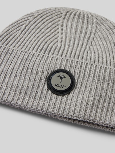 JOOP! Collection Beanie met labelbadge, model 'Feranto' Lichtgrijs - 2