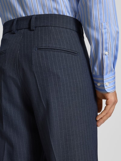 Cinque Regular Fit Stoffhose mit Bügelfalten Marine 3