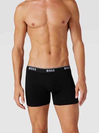 BOSS Trunks mit Logo-Bund im 3er-Pack Modell 'Power' Mittelgrau Melange 1