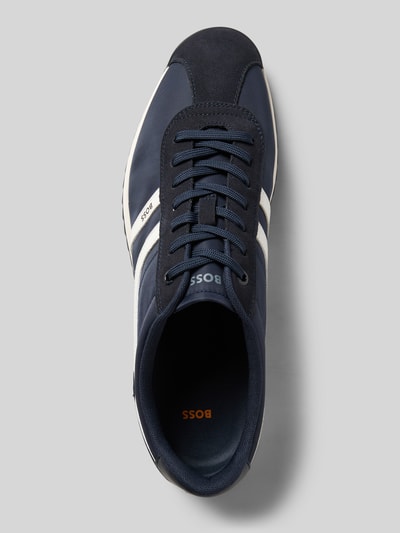 BOSS Orange Lage sneakers met details in suèdelook, model 'ZAYN' Donkerblauw - 3