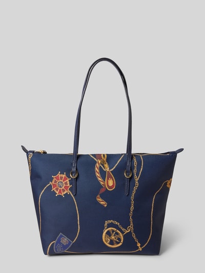 Lauren Ralph Lauren Handtas met labelapplicatie, model 'KEATON' Marineblauw - 2