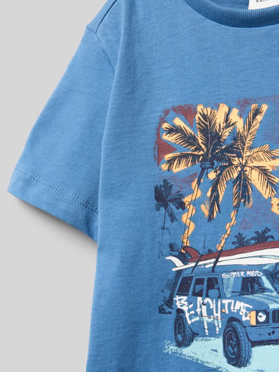 Produktfoto, Regular Fit T-Shirt aus reiner Baumwolle von s.Oliver RED LABEL, Kinder T-Shirt, Optik: Unifarben, Motiv-Print, Rundhals, Kurzarm, Jersey, weiche Struktur.