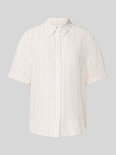 Samsøe Samsøe Bluzka lniana o kroju regular fit model ‘SALARIKAR’ Złamany biały 2