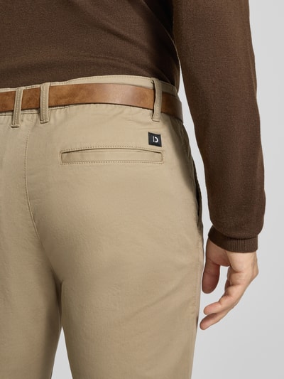 Tom Tailor Denim Slim fit chino van katoenmix Hazelnoot - 3