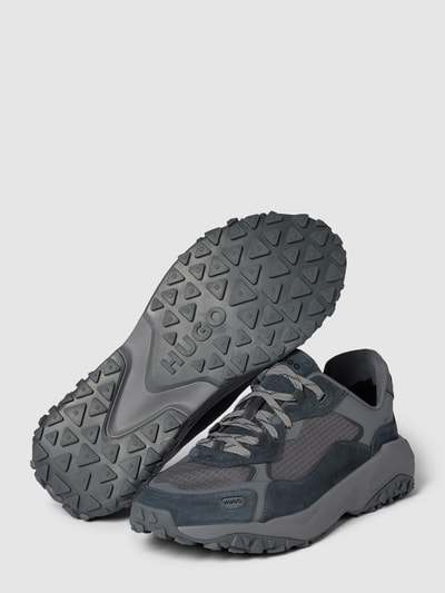 HUGO Sneakers met contrastgarnering Donkergrijs - 3