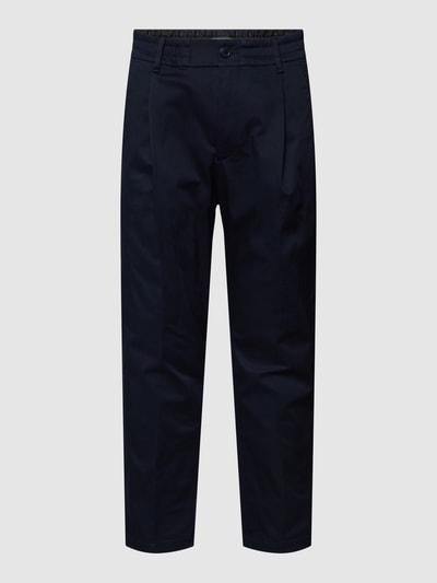 Drykorn Stoffen broek met bandplooien, model 'chasy' Donkerblauw - 1