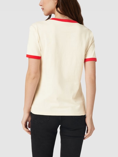 Jake*s Casual T-shirt met contraststrepen Offwhite gemêleerd - 5