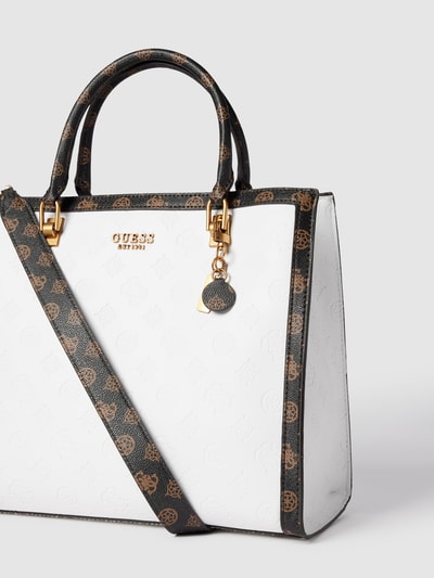 Guess Tote Bag mit Allover-Logo Modell 'ABEY TOTE' Weiss 3