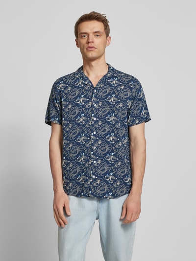 Blend Slim Fit Freizeithemd mit Reverskragen Modell 'ASCOT' Marine 4