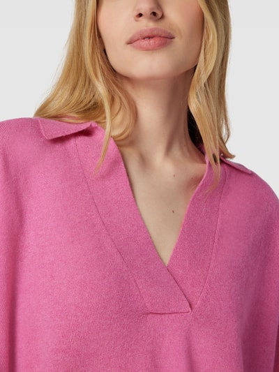 (The Mercer) N.Y. Kaschmir Pullover in Strick-Optik Rosa 3