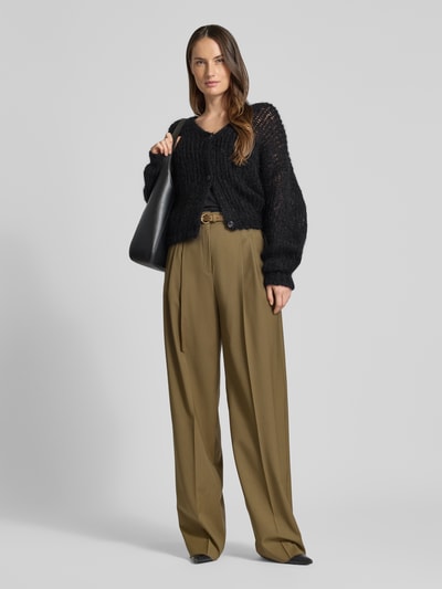 Weekend Max Mara Kardigan z mieszanki moheru i wełny w kroju regular fit Czarny 1