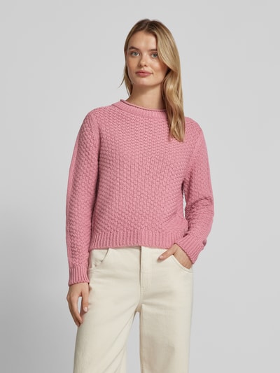 monari Gebreide pullover met structuurmotief Roze - 4