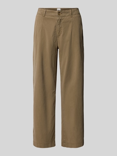 Produktfoto, Wide-Leg-Pants aus Lyocell-Mix in Unifarben, Modell 'STYLE.MAINE S' von Brax, Cropped-Länge, Label-Patch, seitliche Eingrifftaschen