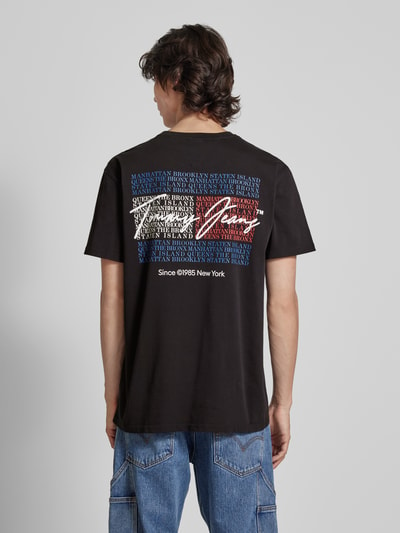 Tommy Jeans T-shirt met labelprint Zwart - 5