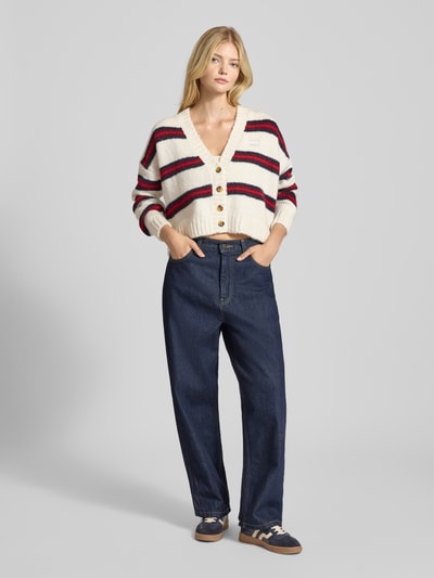 Tommy Jeans Oversized gebreid jack met alpaca Ecru - 1