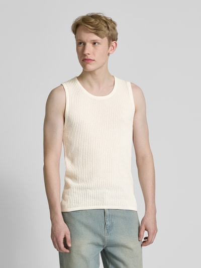 Jack & Jones Bezrękawnik z okrągłym dekoltem model ‘MARRAKECH’ Złamany biały 4