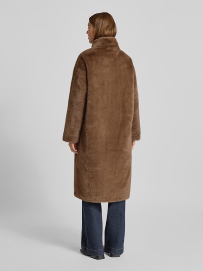 JOOP! Lange jas met imitatiebont Middenbruin - 5