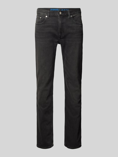 Hugo Blue Regular Fit Jeans im 5-Pocket-Design Modell 'Ash' Dunkelgrau 2