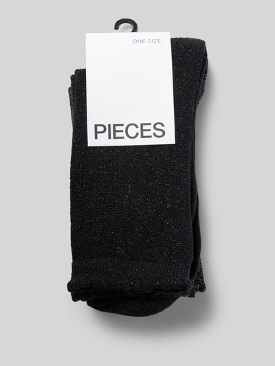 Pieces Socken aus Bio-Baumwoll-Mix Modell 'SEBBY' Black 3